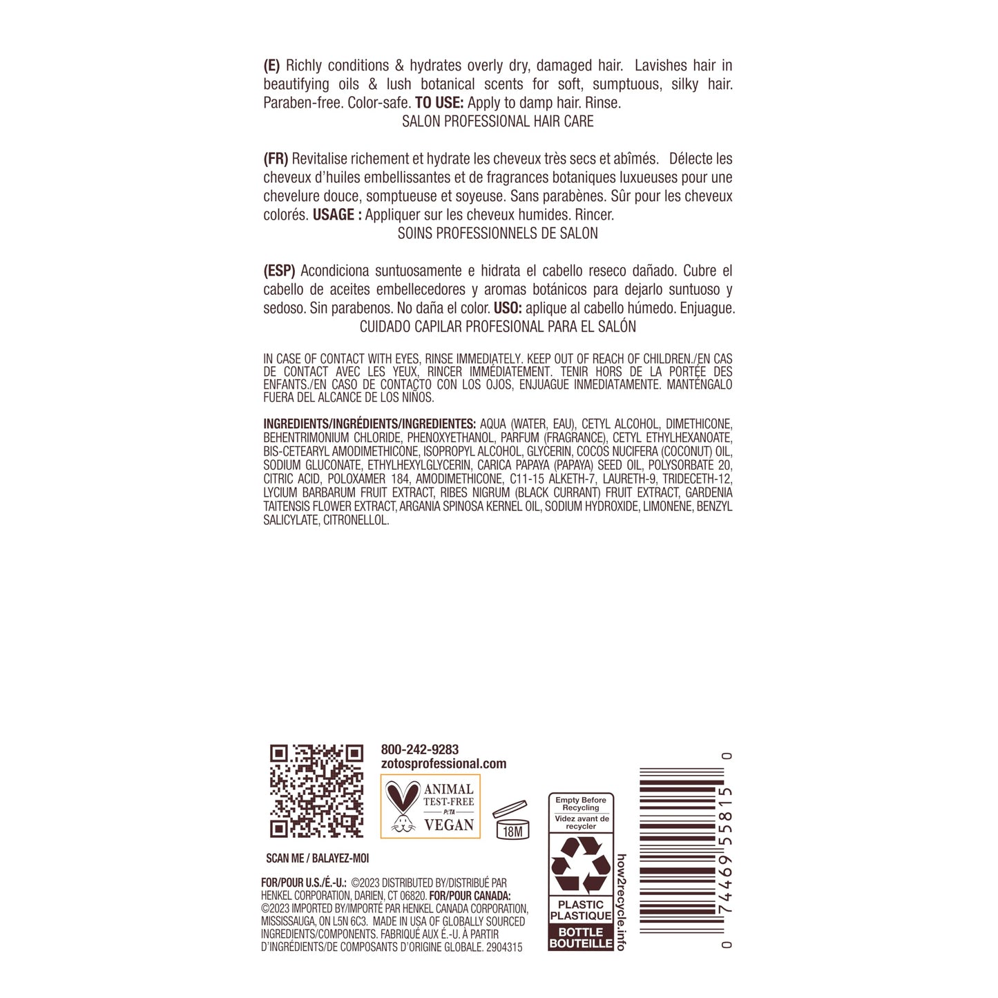 Bain de Terre Coconut Papaya Ultra Hydrating Conditioner, Moisture Quench for Dry, Damaged Hair, with Argan & Monoi Oils, Paraben-Free, Color-Safe, Vegan