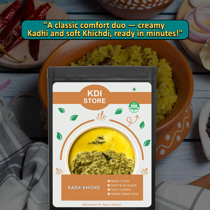 KDI Store Kadhi Khichdi, Ready to Eat Indian Comfort Food, Organic, Freeze Dried, Fully Cooked, 65g