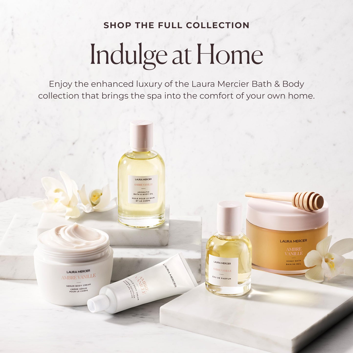 Laura Mercier Serum Body Cream, Moisturizing Serum-Infused, 48HR Hydration, Improves Skin Barrier, Soothes Dry Skin, Shea Butter and Squalane Intensely Nourishes, Bath & Body Set