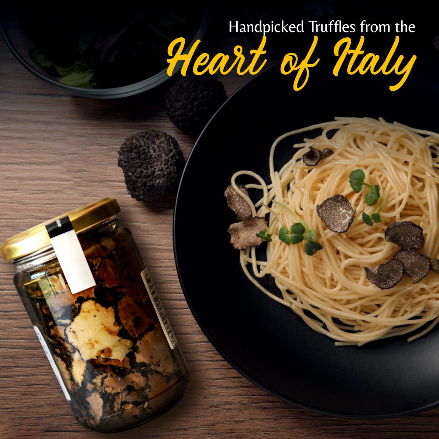 Luca’s Truffles 100% Italian Black Summer Truffle Carpaccio (270g) – Fresh Black Truffle Seasoning Slices Preserved in Extra Virgin Olive Oil & Salt – Gourmet Truffles for Meat, Fish, Pasta, or Salad Toppings