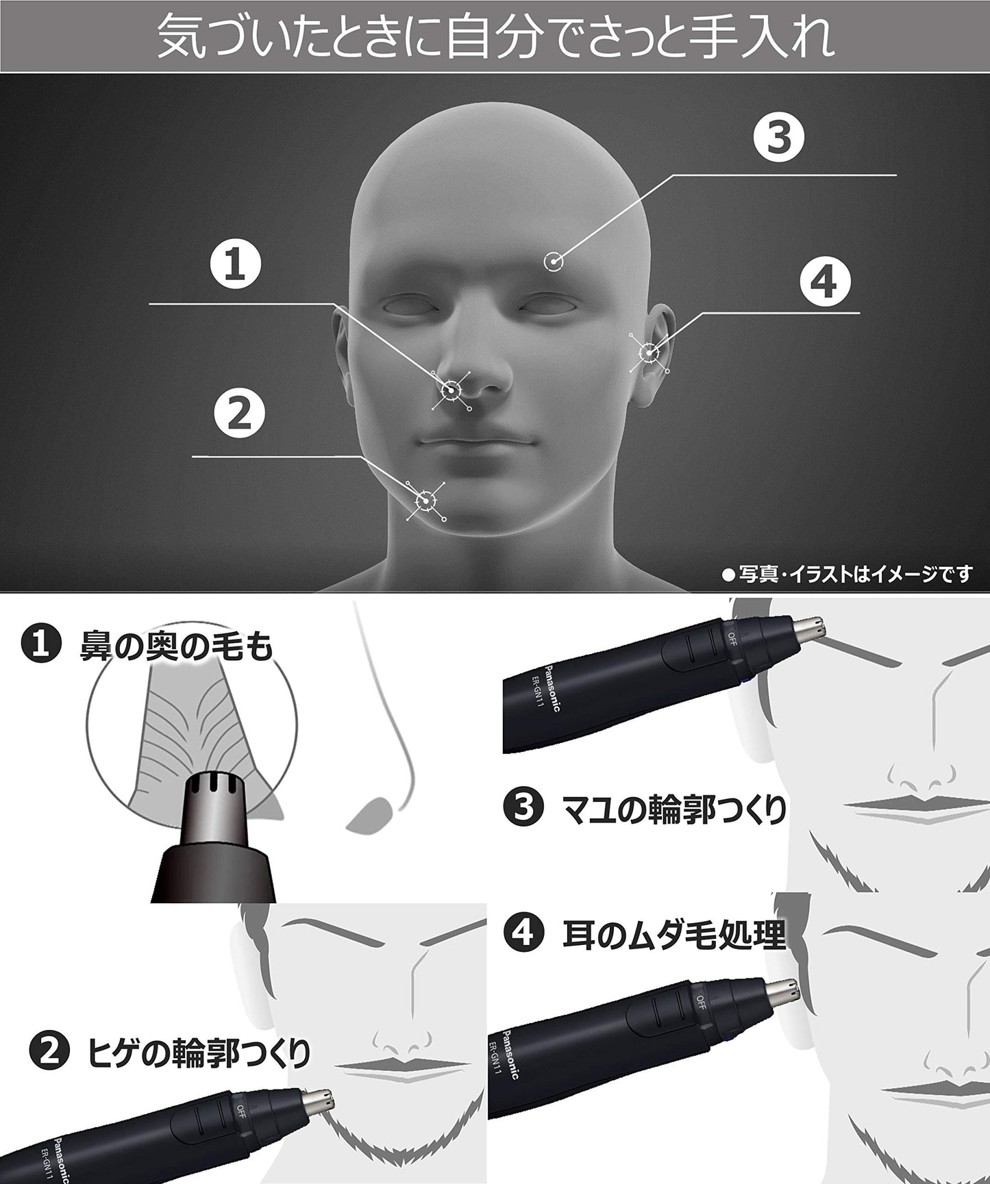 Panasonic ER-GN11-K etiquette cutter