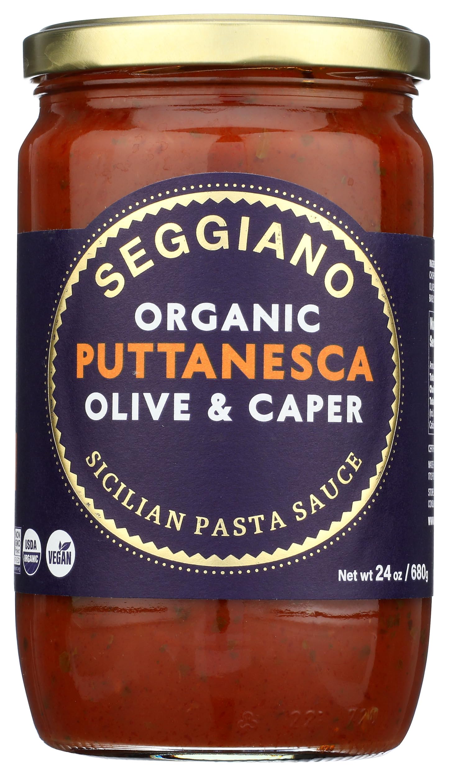 SEGGIANO Organic Puttanesca Pasta Sauce, 24 OZ