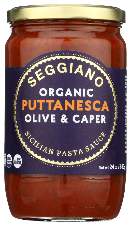 SEGGIANO Organic Puttanesca Pasta Sauce, 24 OZ