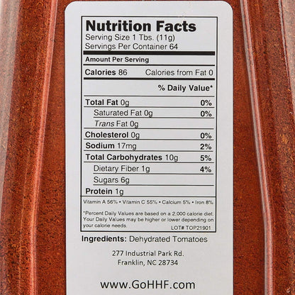 Premium Dehydrated Tomato Powder, 24 oz Size Quart Jar - From Harvest Red Tomatoes by Harmony House Foods