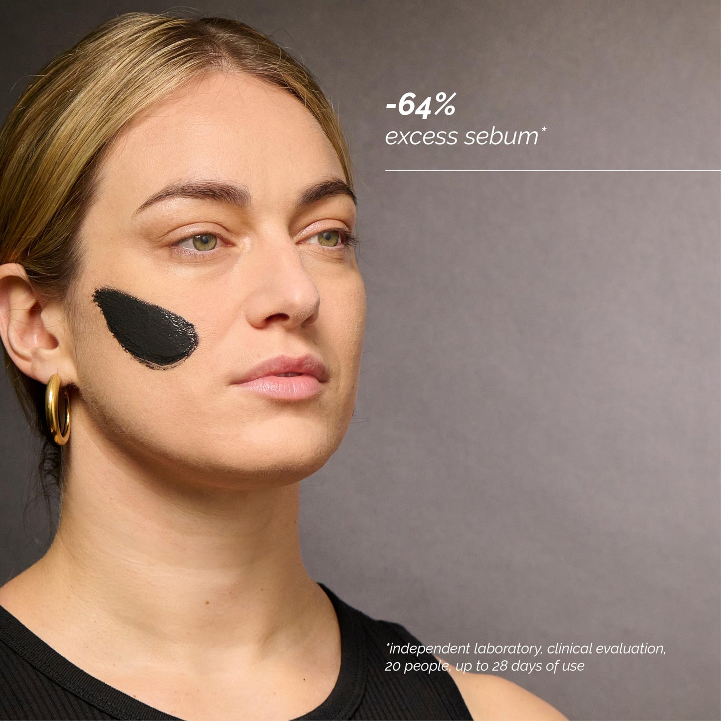 /skin regimen/Lx Charcoal Mask, Purifying Clay Mask, Detoxifies, Absorbs Impurities, Minimizes Pores, Longevity Complex™, Bamboo Charcoal, Clean Beauty, Vegan, Oily Skin, Italy, 2.54 Fl Oz