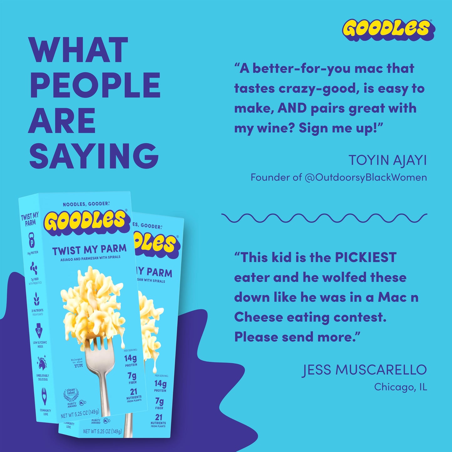 Goodles Twist My Parm Asiago and Parmesan with Spirals - Nutrient Packed with Real Cheese, Fiber, Protein, Prebiotics, Plants, & Vegetables | Non-GMO, Organic Ingredients