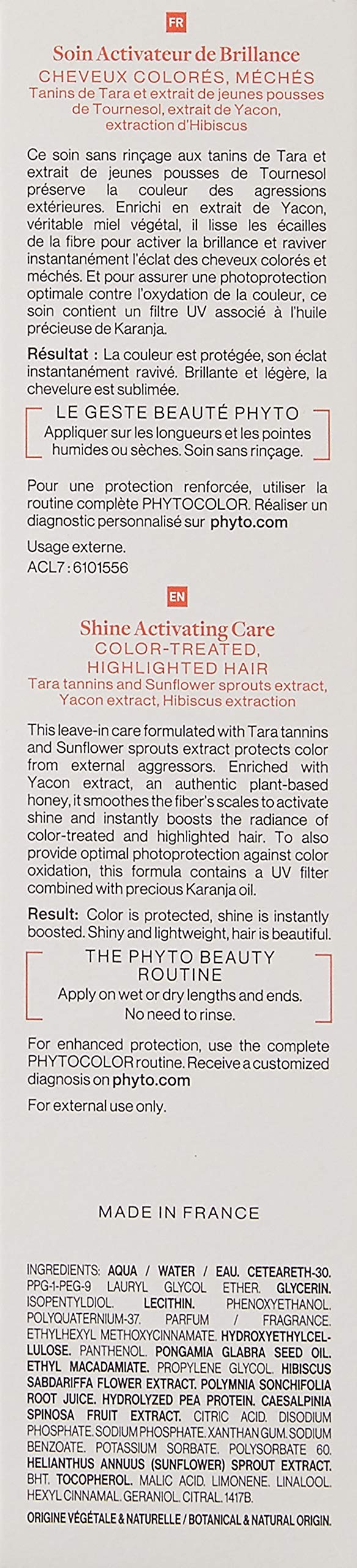 PHYTO Phytocolor Shine Activating Care, 5.07 fl oz