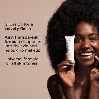 IMAGE Skincare, PREVENTION+ Clear Solar Gel SPF 30 Sunscreen, Broad Spectrum, Transparent Weightless Finish and No White Cast, Perfect Travel Size, 1.5 oz