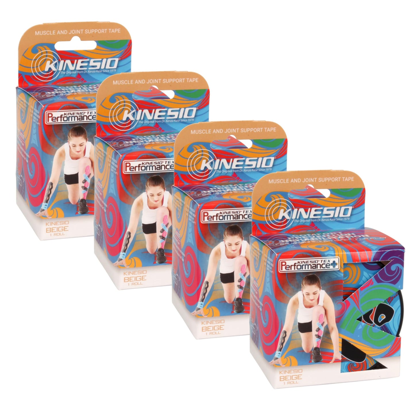 2" Kinesio Tex Performance Muscle and Joint Support Kinesiology Tape - Beige w/Logo