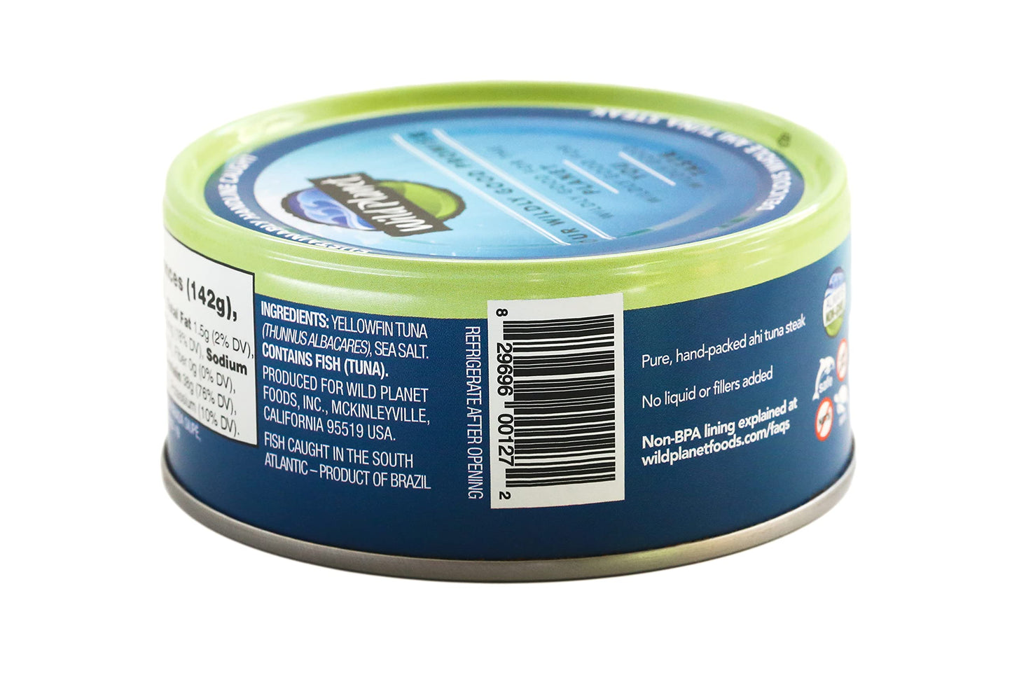 Wild Planet Wild Yellowfin Tuna, Tinned Fish, Canned Tuna, Sustainably Wild-Caught, Non-GMO, Kosher, Gluten Free, Keto and Paleo, 5 Ounce (Pack of 12)