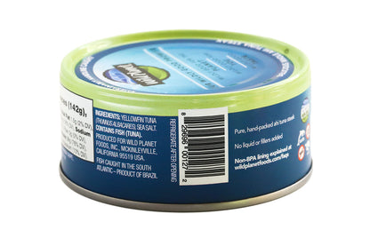 Wild Planet Wild Yellowfin Tuna, Tinned Fish, Canned Tuna, Sustainably Wild-Caught, Non-GMO, Kosher, Gluten Free, Keto and Paleo, 5 Ounce (Pack of 12)