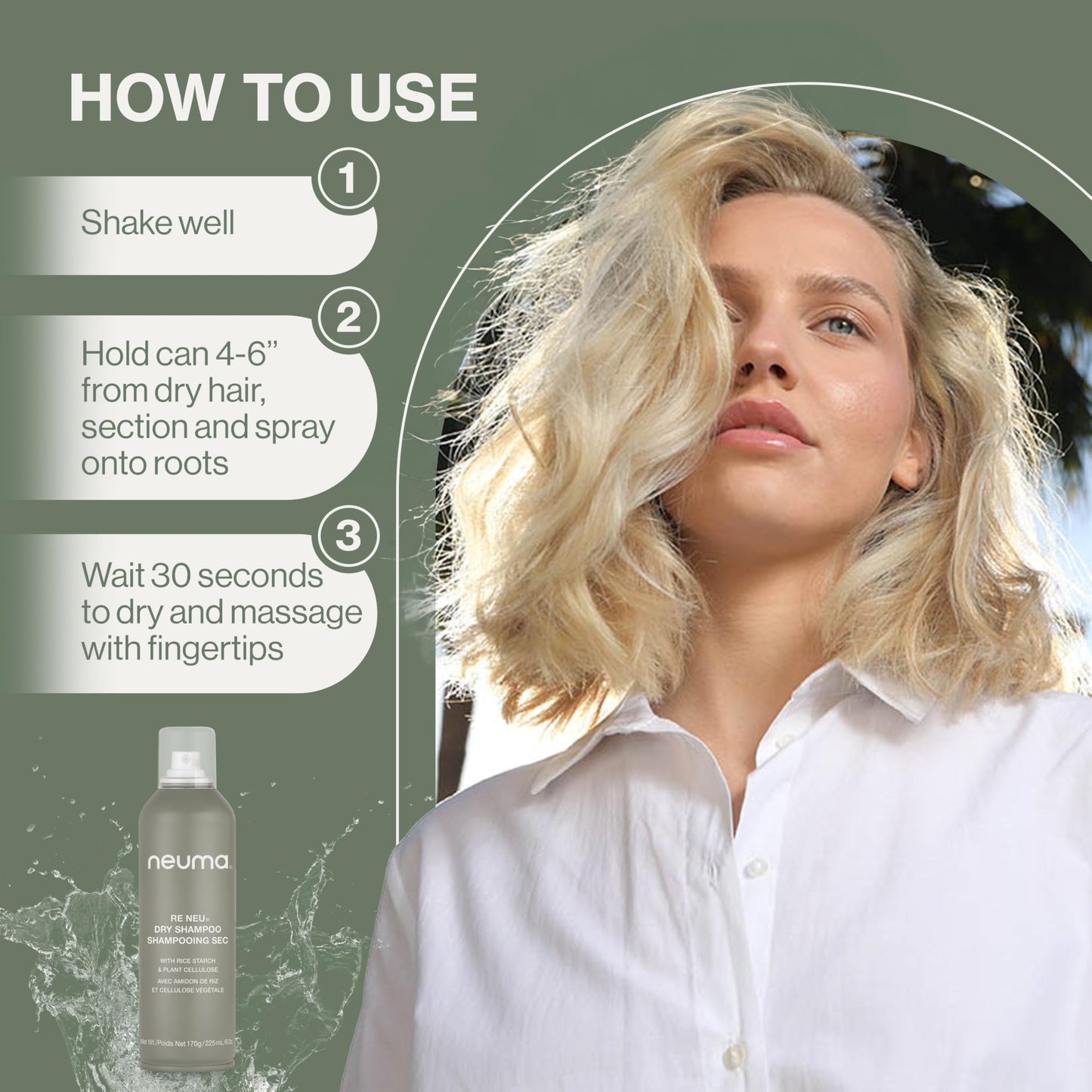 Neuma Re Neu Dry Shampoo 6 Fl. Oz. Talc-Free, Fast-Absorbing Volumizing Dry Shampoo, Coconut Kalette Scent