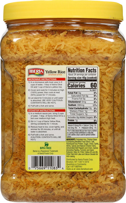 Iberia Spanish Style Yellow Rice, 3.4 lbs.