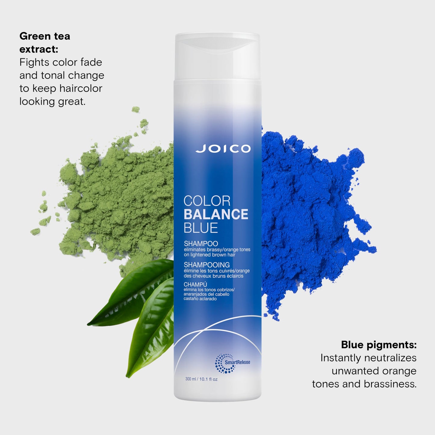 Joico Color Balance Blue Shampoo | For Lightened Brown Hair | Eliminate Brassy Orange Tones | Boost Color Vibrancy & Shine | Protect Against Harmful UV Radiation | With Rosehip Oil & Green Tea Extract