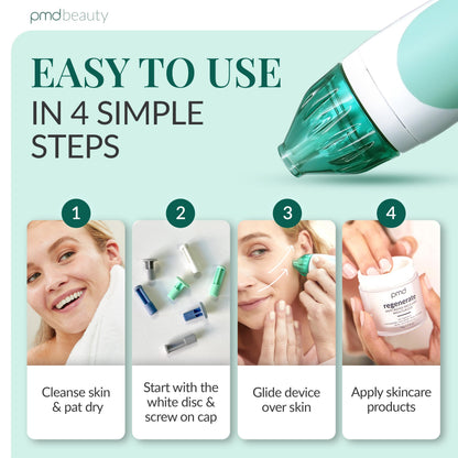 PMD Beauty Personal Microderm Classic - At-Home Use, Facial Exfoliator Tool, Microdermabrasion Machine Kit for Face and Body Skincare