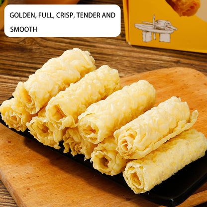 GCYYSIQS Bean Curd Roll,Fried Bean Skin Rolls,120g/4.23oz/bag,Asian Tofu Snack,for Hot Pot, Soup,Noodles响铃卷 (2bags)
