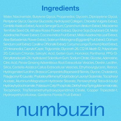 numbuzin No.3 retinol Serum | Blue Bio-Retinol Pore Refining Serum | Retinol Beginner, Tightening, Firming, BHA, Niacinamide, Peptide | 1.01 fl.0z (30ml)
