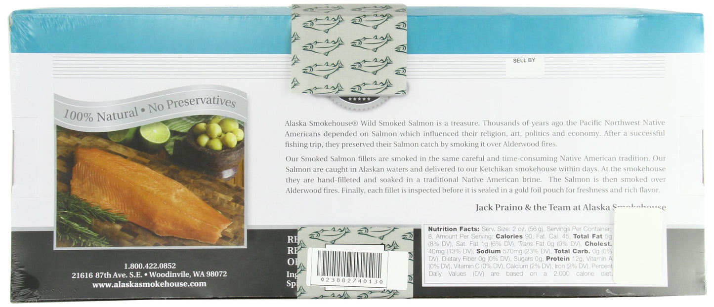 Alaska Smokehouse Smoked Salmon, 32 Ounce