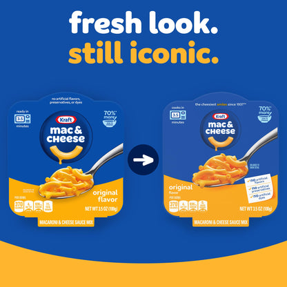 Kraft Mac & Cheese, 1 Big Bowl, for Easy Dinner or Dinner Sides, Original Flavor, No Artificial Flavors, Preservatives or Dyes, 3.5 oz