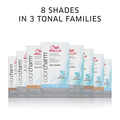 COLORCHARM Permanent Liquid Toners| Neutralize Brass| Free of Parabens| Vegan| T27 Medium Beige Blonde| 1.4 Fl Oz