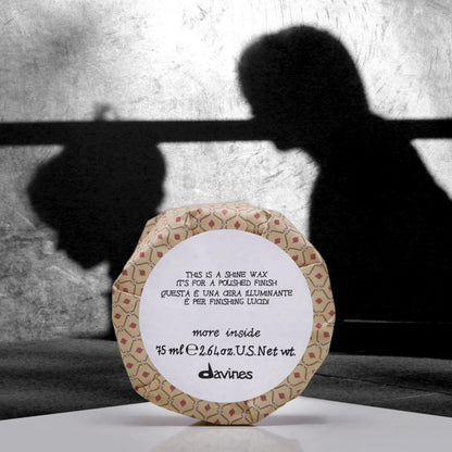 Davines This Is A Shine Wax, Light Hold High Shine & Polish - Creamy Wax for Glossy Finish - Workable Texture for Sleek Styles, 2.54 Fl Oz