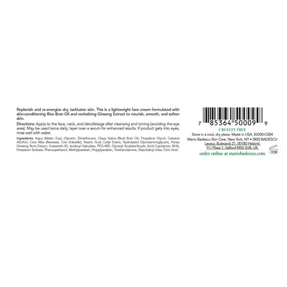 Mario Badescu Ginseng Moist Cream Lightweight Daily Face Moisturizer | Re-energizing, Skin-replenishing Moisturizer Face Cream | Skin Care that Brightens, Nourishes, & Smooths | 1 Oz