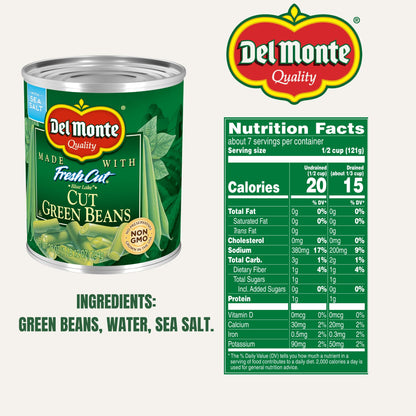 Del Monte Fresh Cut Blue Lake Cut Green Beans, 28 oz. Can (pack of 6)