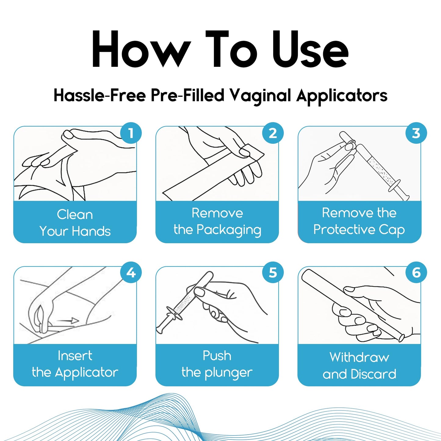 Vaginal Moisturizer Gel for Vagina Health, Moisturizer Applicators for Vaginal Dryness Relief and Long Lasting Wetness - Pre and Post Menopausal - 12 Pre Filled Applicators