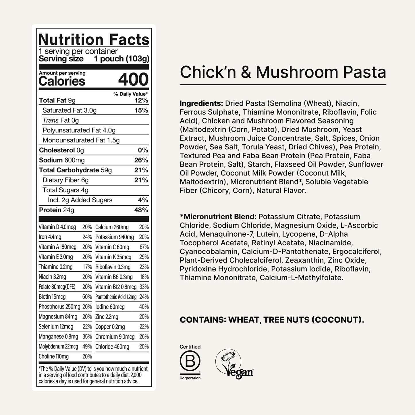 Huel Hot and Savory Meal Packs | Chick'n & Mushroom | Up to 25g Protein Plant Based Instant Meal | 27 Vitamins and Minerals | 100% Nutritionally Complete | 7 Pack