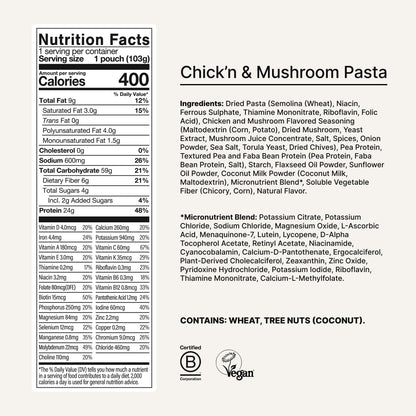 Huel Hot and Savory Meal Packs | Chick'n & Mushroom | Up to 25g Protein Plant Based Instant Meal | 27 Vitamins and Minerals | 100% Nutritionally Complete | 7 Pack