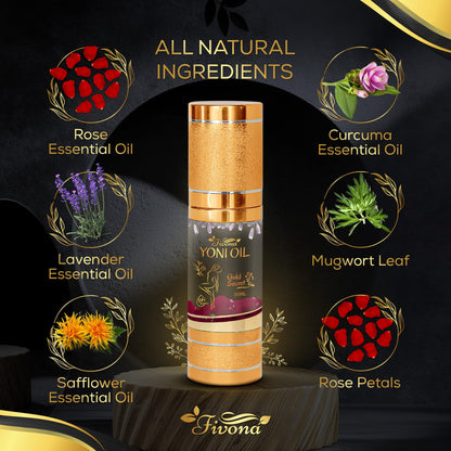 Fivona 4-in-1 Feminine Care Kit, Yoni Oil, Yoni Soap, Yoni Steaming Pot and Red Premium V Steam Herbs, Complete Herbal V Care Set