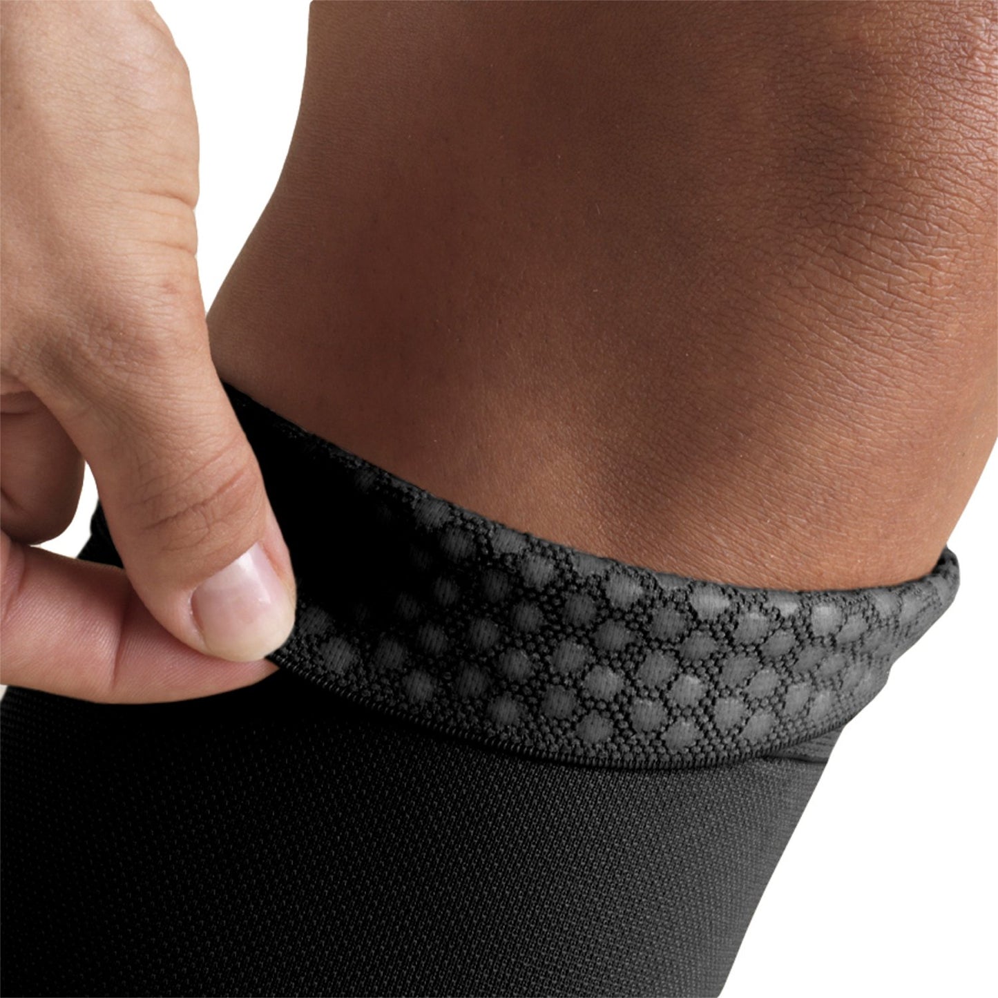 NuVein Medical Compression Stockings, 30-40 mmHg Support, Women & Men Thigh Length Hose, Open Toe, Black, Medium
