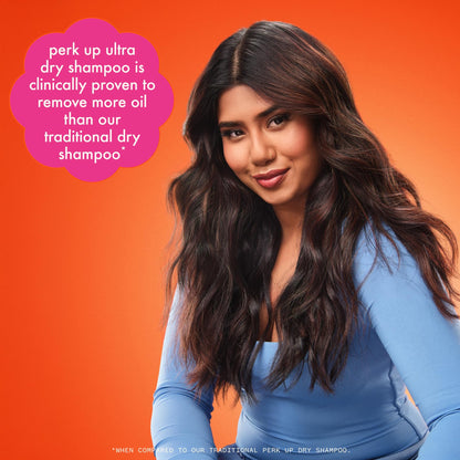 amika perk up ultra oil control dry shampoo | cleans + refreshes scalp + roots, absorbs + helps control oils, extends styles between washes, for all hair types with extra oily scalps