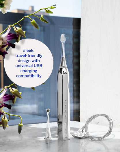 Supersmile Zina45™ Sonic Pulse Toothbrush – Angled Brush with polishing Head for Advanced Cleaning – for Visibly Whiter Teeth and Healthier Gums