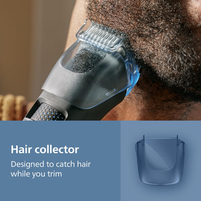 Norelco Philips Beard Trimmer 5000 Series, Men's Face Trimmer, 100% Waterproof BeardSense Tech, Precision Trimmer with Fading Combs, Self-Sharpening Blades, Hair Collector & Charging Stand, BT5785/40