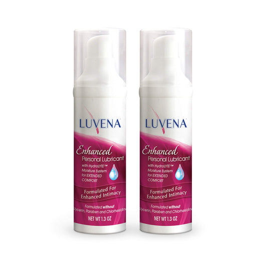 Luvena Lubricant for Women, Relieves Feminine Dryness, Intimate Skin Care & Menopause Support, Moisturizing Lubrication Gel, Non Staining, pH Balanced, Water Based, Paraben & Glycerin Free (2 Pack)
