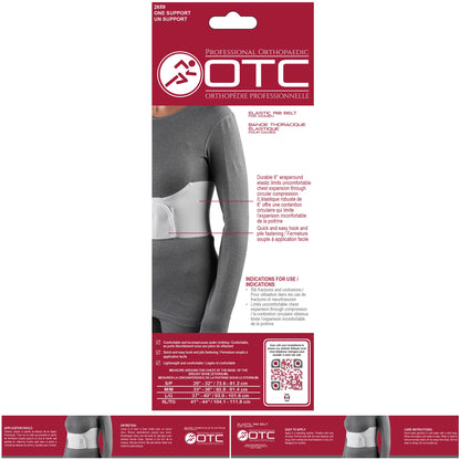 OTC Rib Belt for Women, 6-Inch Elastic Chest Panel, Universally Adjustable