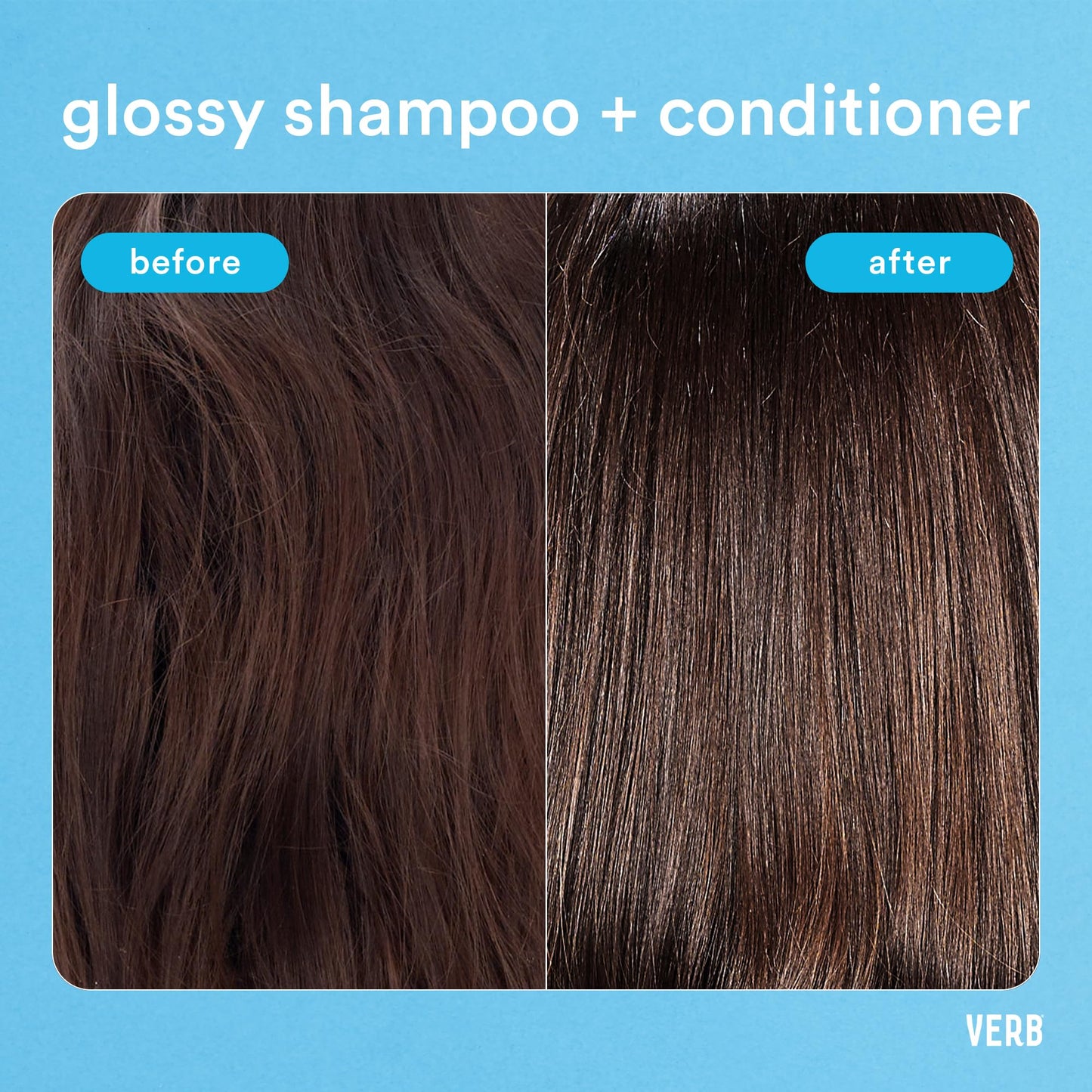VERB Glossy Shampoo – Cleanses + Adds High Shine for Thick to Coarse Hair – Vegan, No Parabens or Harmful Sulfates