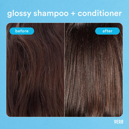VERB Glossy Shampoo – Cleanses + Adds High Shine for Thick to Coarse Hair – Vegan, No Parabens or Harmful Sulfates