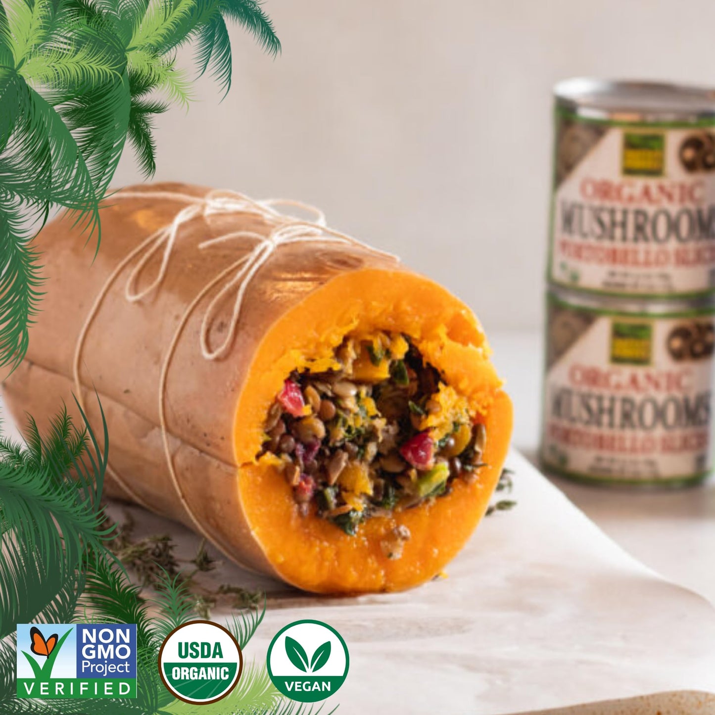 Native Forest Organic Portobello Mushroom Slices - Canned Mushrooms, Low Calories & Fat, Non-GMO Project Verified, USDA Organic - 6.5 Oz (Pack of 12)