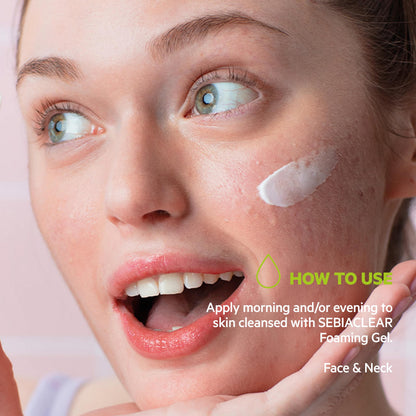 SVR Sebiaclear Moisturizing Face Cream - Soothing Moisturizer, Reduces the appearance of marks, with Niacinamide, Hyaluronic Acid and Ceramides for Oily Sensitive Skin, Non-Comedogenic. 1.4 oz.