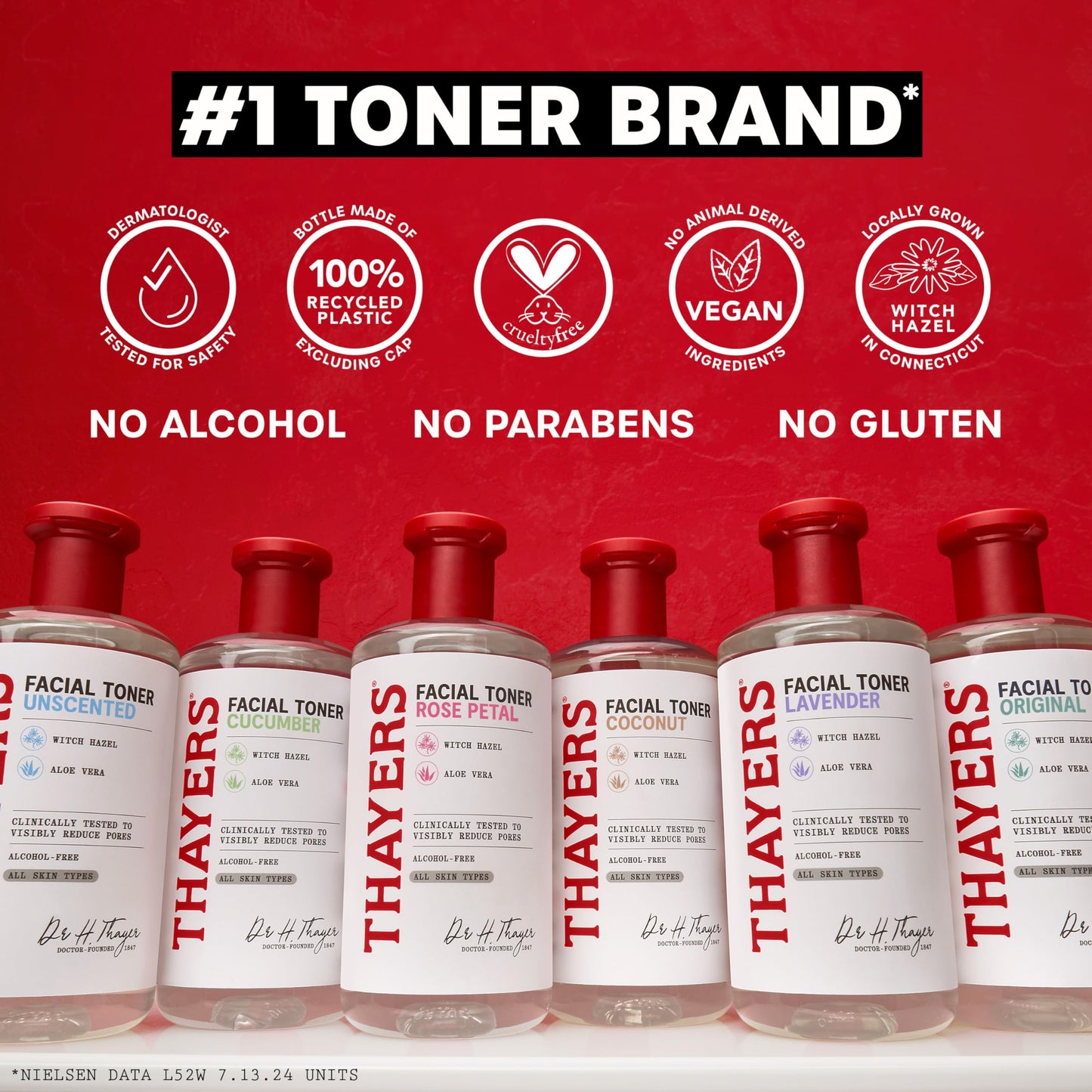THAYERS Alcohol-Free, Hydrating Cucumber Witch Hazel Facial Toner with Aloe Vera Formula, Vegan, Dermatologist Tested and Recommended, 12 Oz (Packaging May Vary)