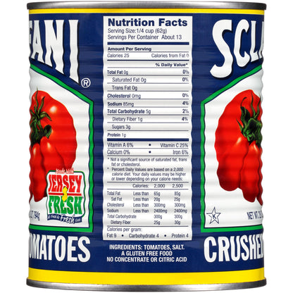 Sclafani, Crushed Tomatoes, 28 Ounce