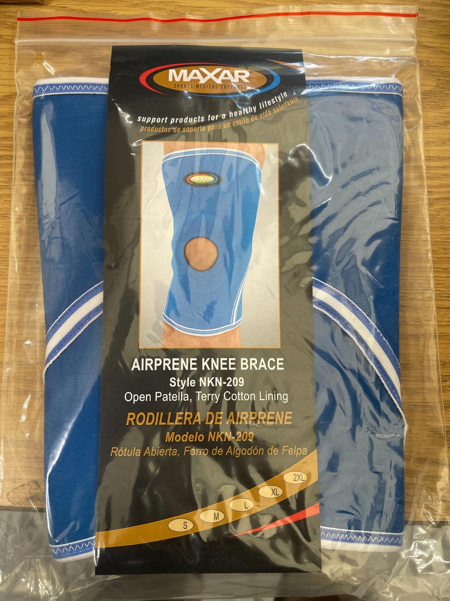 MAXAR Airprene (Breathable Neoprene) Knee Sleeve Compression Brace for Men & Women, Open Patella, Terry Cotton Lining, All-Way Stretch Compression and Support, NKN-209 XL