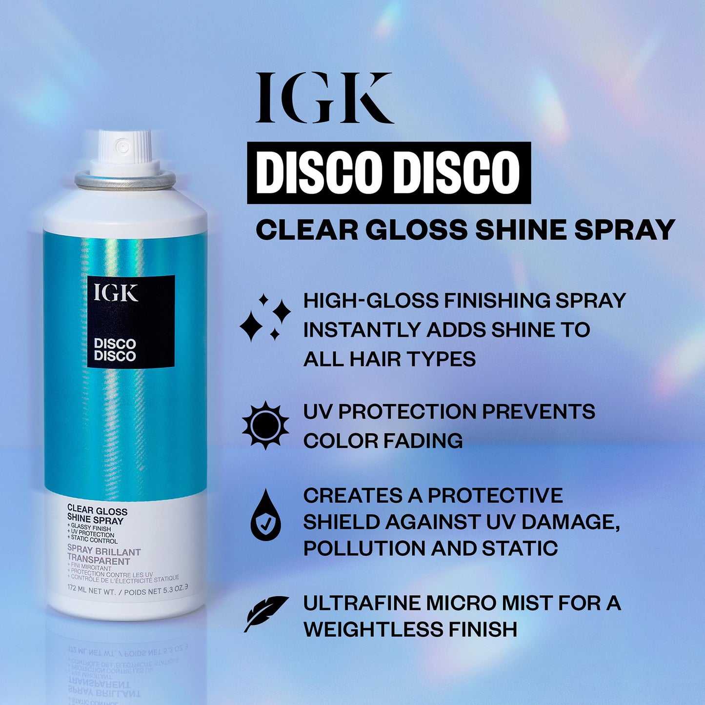 IGK Must Have Travel Kit Holiday 2025 – Includes GOOD BEHAVIOR Smoothing Spray, DISCO DISCO Shine Spray & ANTISOCIAL Dry Hair Mask – TSA Approved Travel Size Hair Essentials
