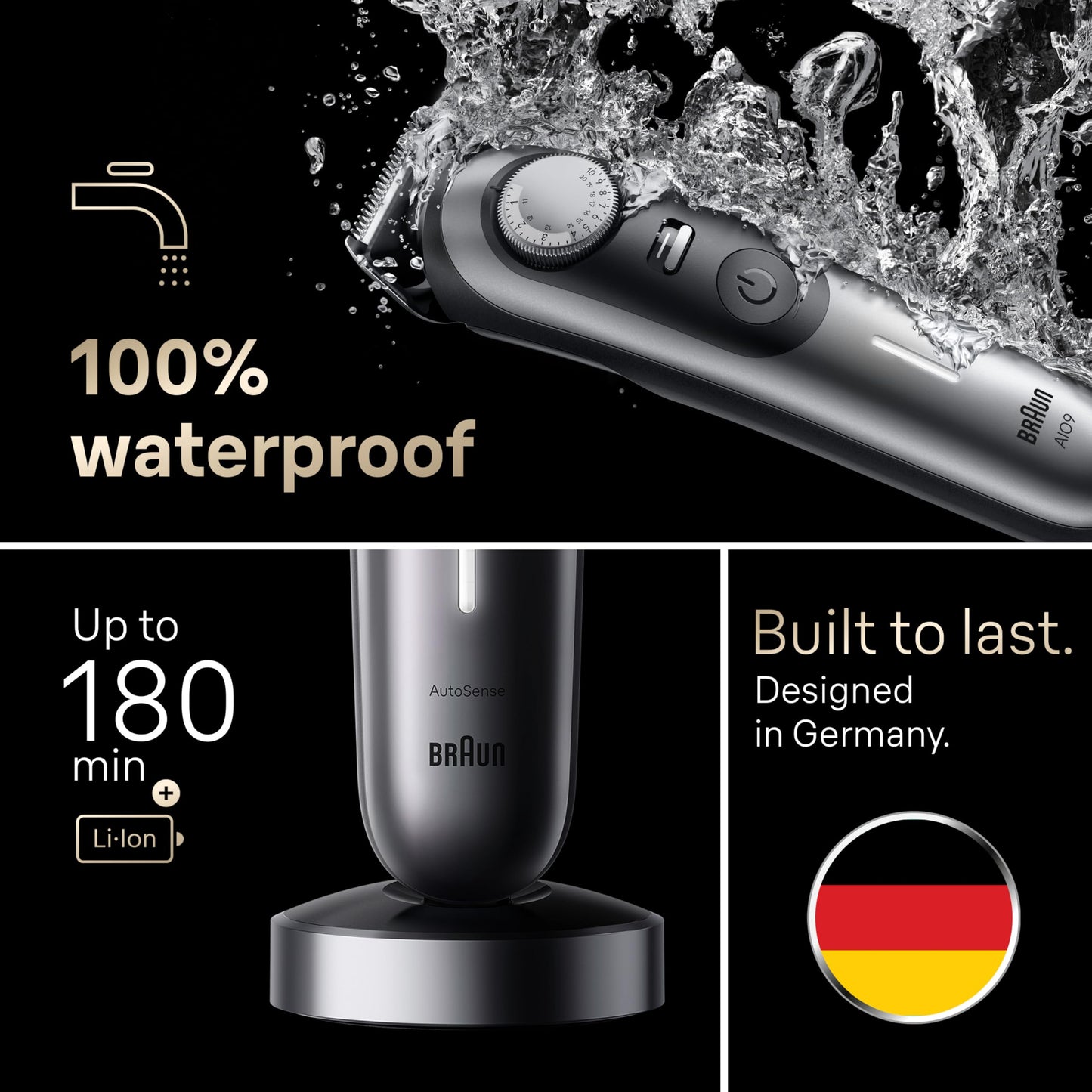 Braun Series 9 All-in-One Multi Grooming Kit for Men, 13-in-1 Beard Trimmer, Body Groomer, Hair Clipper and Manscaping for Face & Body, 9440