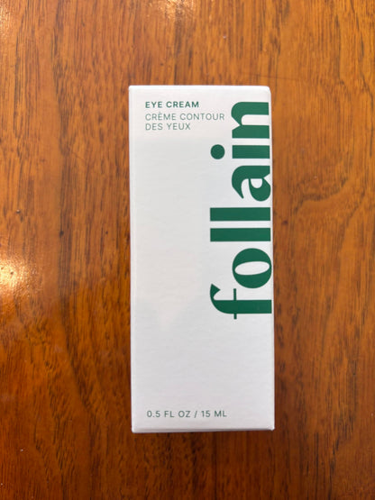Follain 5% Vitamin C + Caffeine Brightening Eye Cream for all Skin Types | Visibly Reduce Dark Circles, Puffiness, & Wrinkles - Clean Beauty, Daily Hydrating Eye Treatment - Vegan & Cruelty-Free