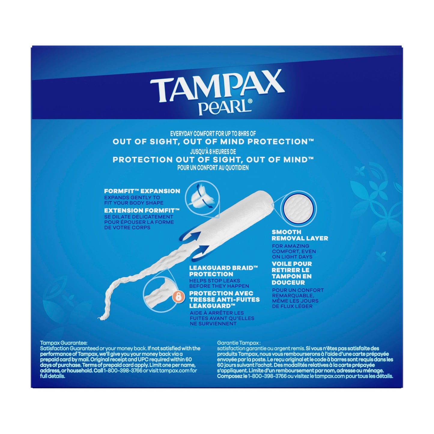 Tampax Pearl Tampons for Women Multipack, with LeakGuard Braid, Regular/Super Absorbency, Unscented, 34 Count
