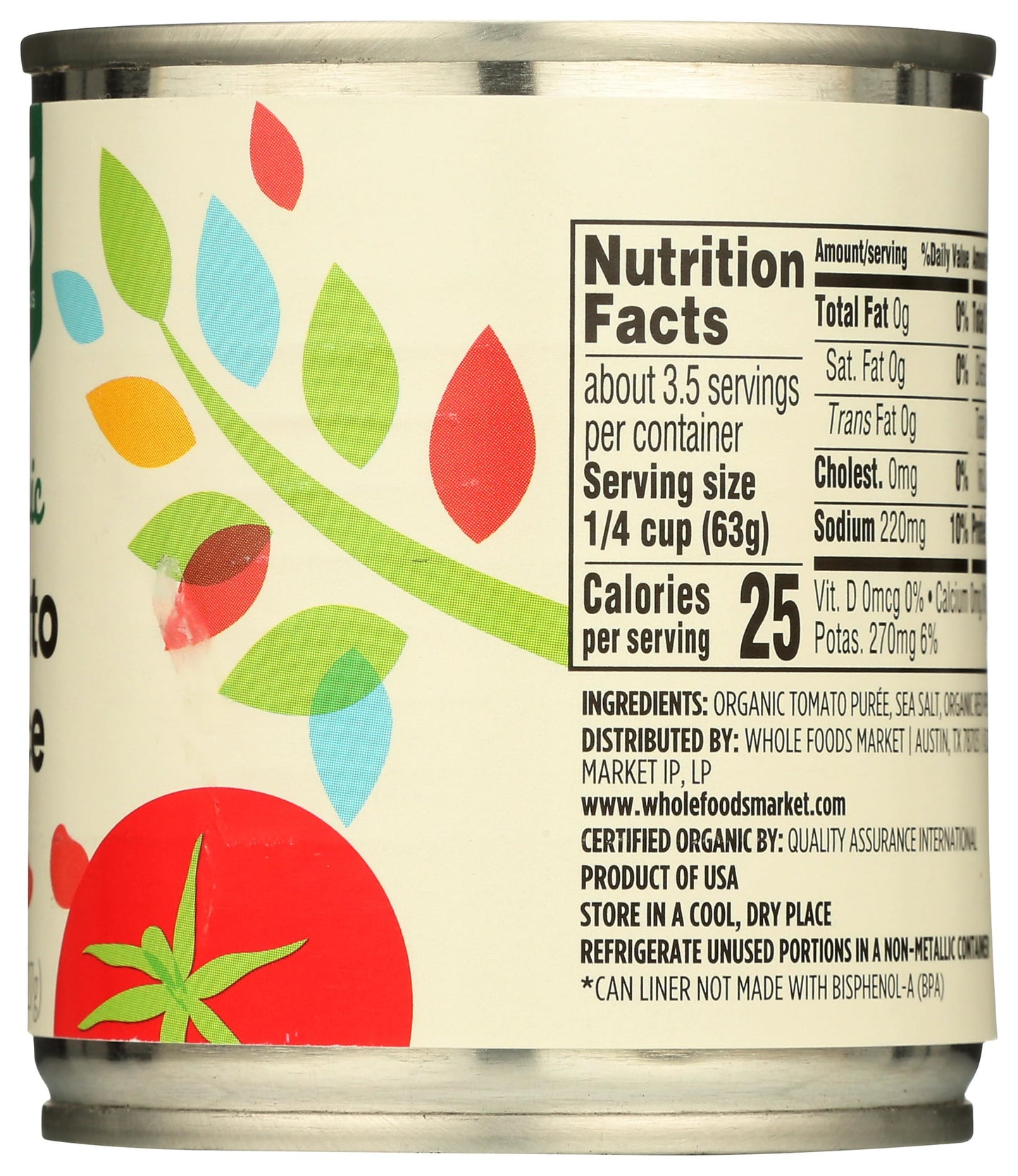 365 by Whole Foods Market, Organic Tomato Sauce, 8 Ounce