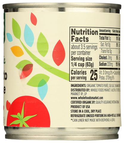 365 by Whole Foods Market, Organic Tomato Sauce, 8 Ounce